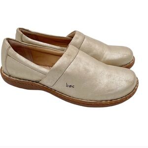 B.O.C Loafers Clogs Slip On Shoes Women Size 8 Metallic Gold Casual Workwear